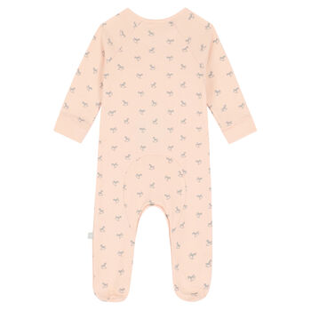 Baby Girls Pink Logo Babygrow