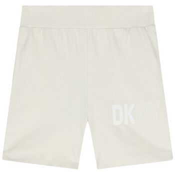 Beige Logo Shorts