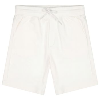 Boys White Logo Shorts