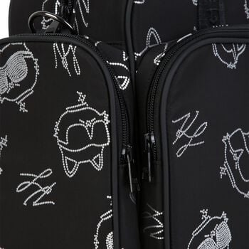 Black & White Choupette Logo Baby Changing Bag ( 37cm )