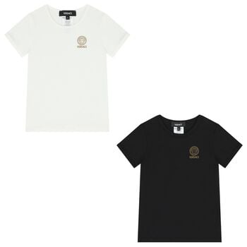 Boys Black & White Medusa T-Shirts ( 2-Pack )