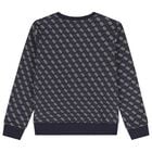 Boys Navy Blue Logo Sweartshirt, 2, hi-res
