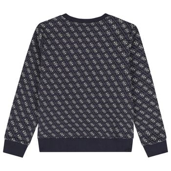 Boys Navy Blue Logo Sweartshirt