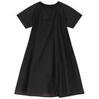 طقم فستان بالشعار باللون الأسود والأبيض , 1, hi-res