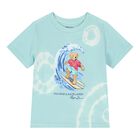 Baby Boys Turquoise Blue Teddy Bear Logo Shorts Set, 1, hi-res