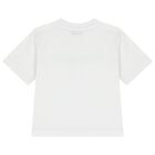 Boys White & Black Teddy Bear Logo Shorts Set, 1, hi-res