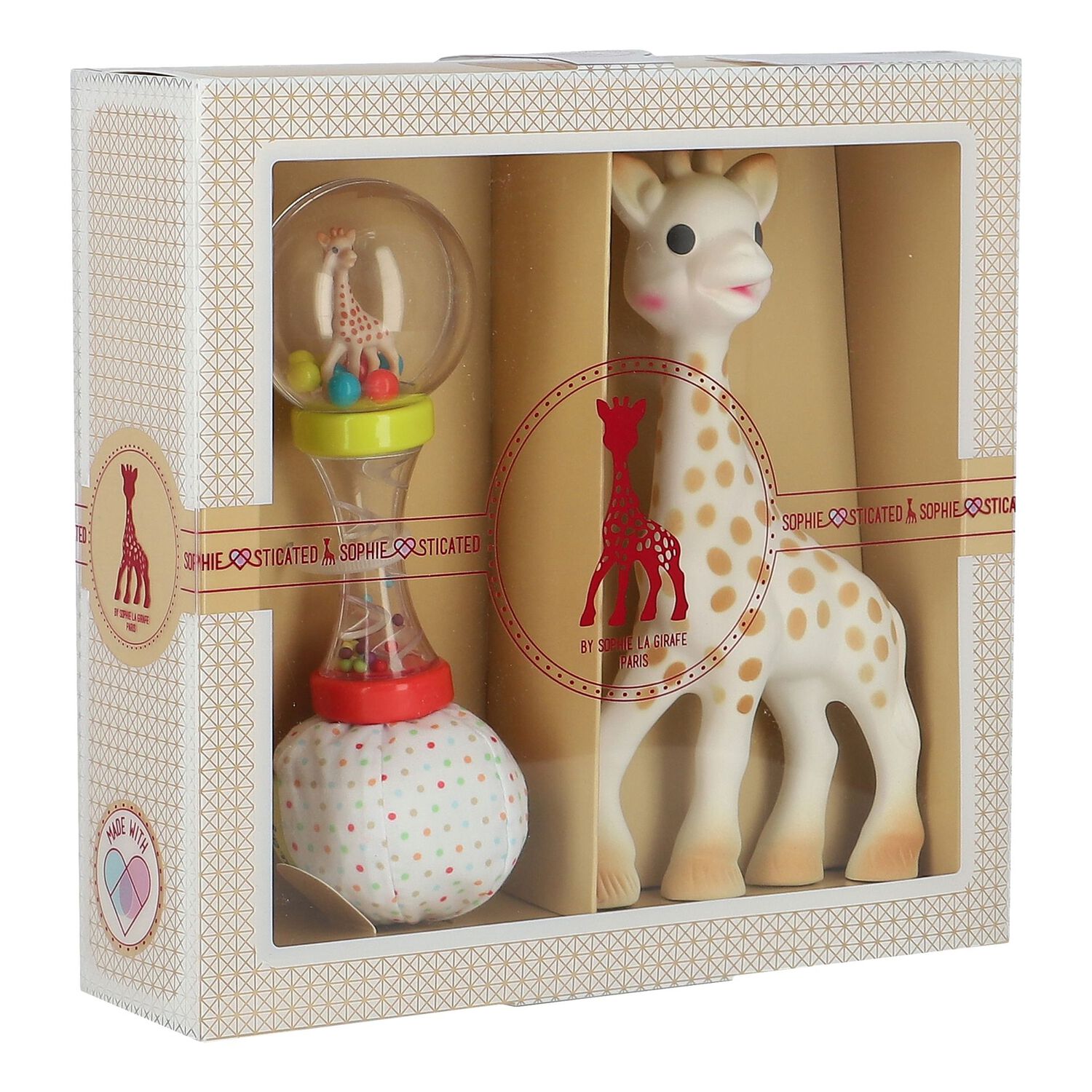 Giraffe Baby Teether & Rattle Set, 1, hi-res