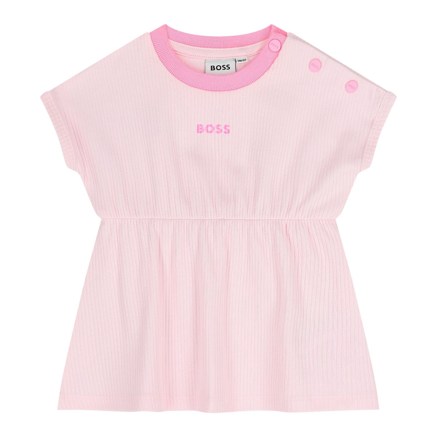 Baby Girls Pink Logo Dress Set, 1, hi-res