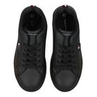 Boys Black Logo Trainers, 1, hi-res