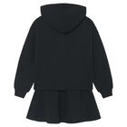Girls Black Embellished Skirt Set, 1, hi-res