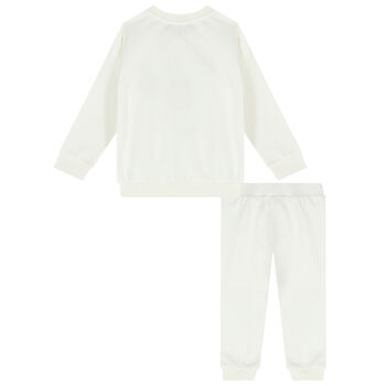 Ivory Teddy Bear Logo Tracksuit