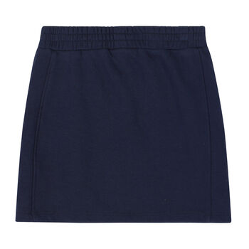 Girls Navy Logo Skirt