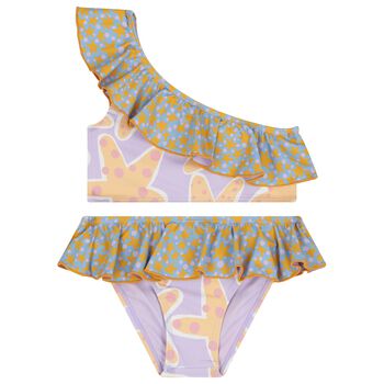 Girls Purple & Blue Stars Bikini