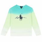 Boys Green Tie Dye Logo Sweatshirt, 1, hi-res