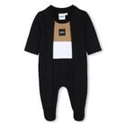 Baby Boys Black Logo Babygrow Gift Set, 1, hi-res