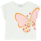 Girls Orange & White Skirt Set (3 Piece), 1, hi-res