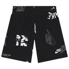 Boys Black Logo Shorts Set, 2, hi-res