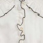 Girls Ivory Satin Poplin Blouse, 1, hi-res