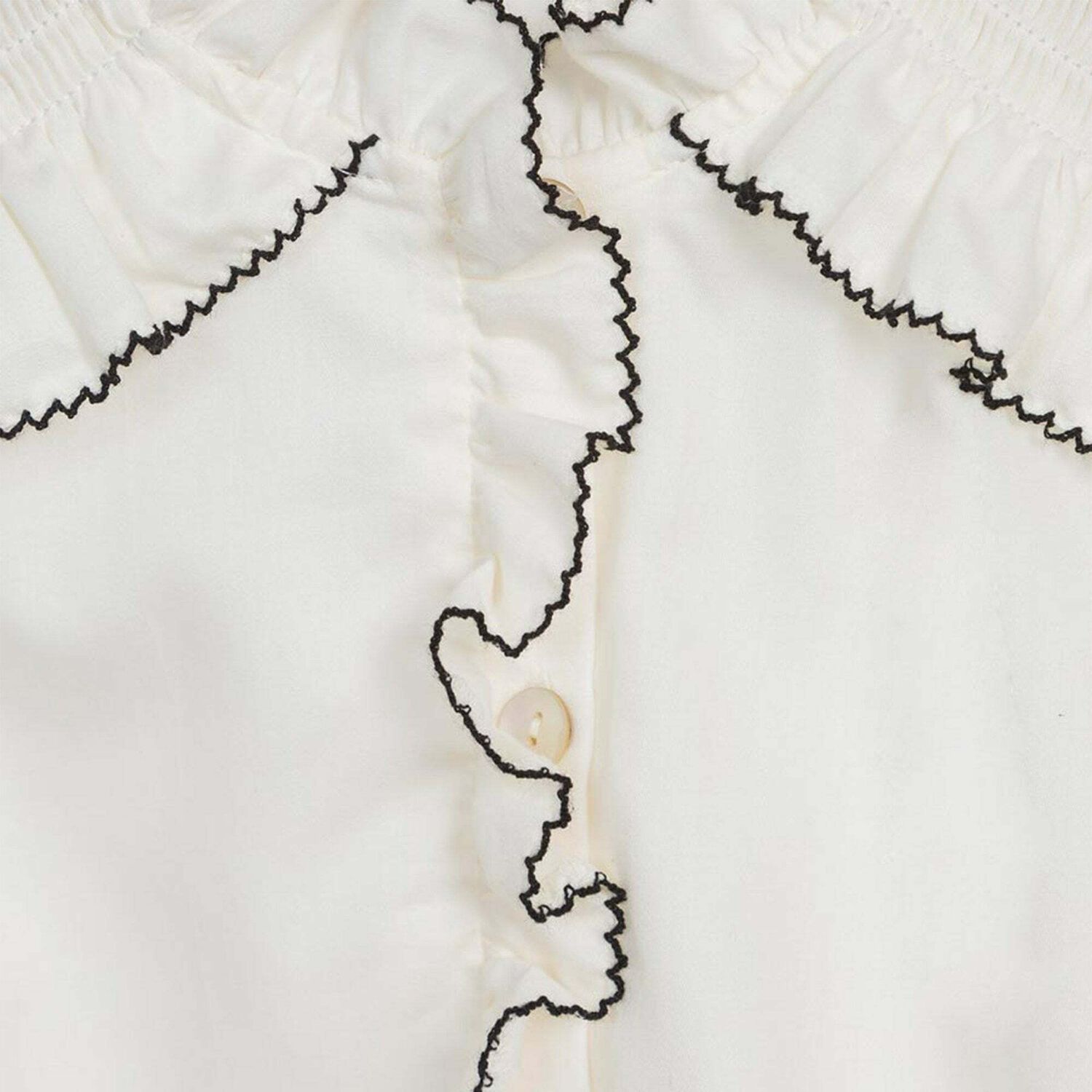 Girls Ivory Satin Poplin Blouse, 1, hi-res image number null