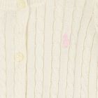 Baby Girls Ivory Cable Knit Cardigan, 1, hi-res