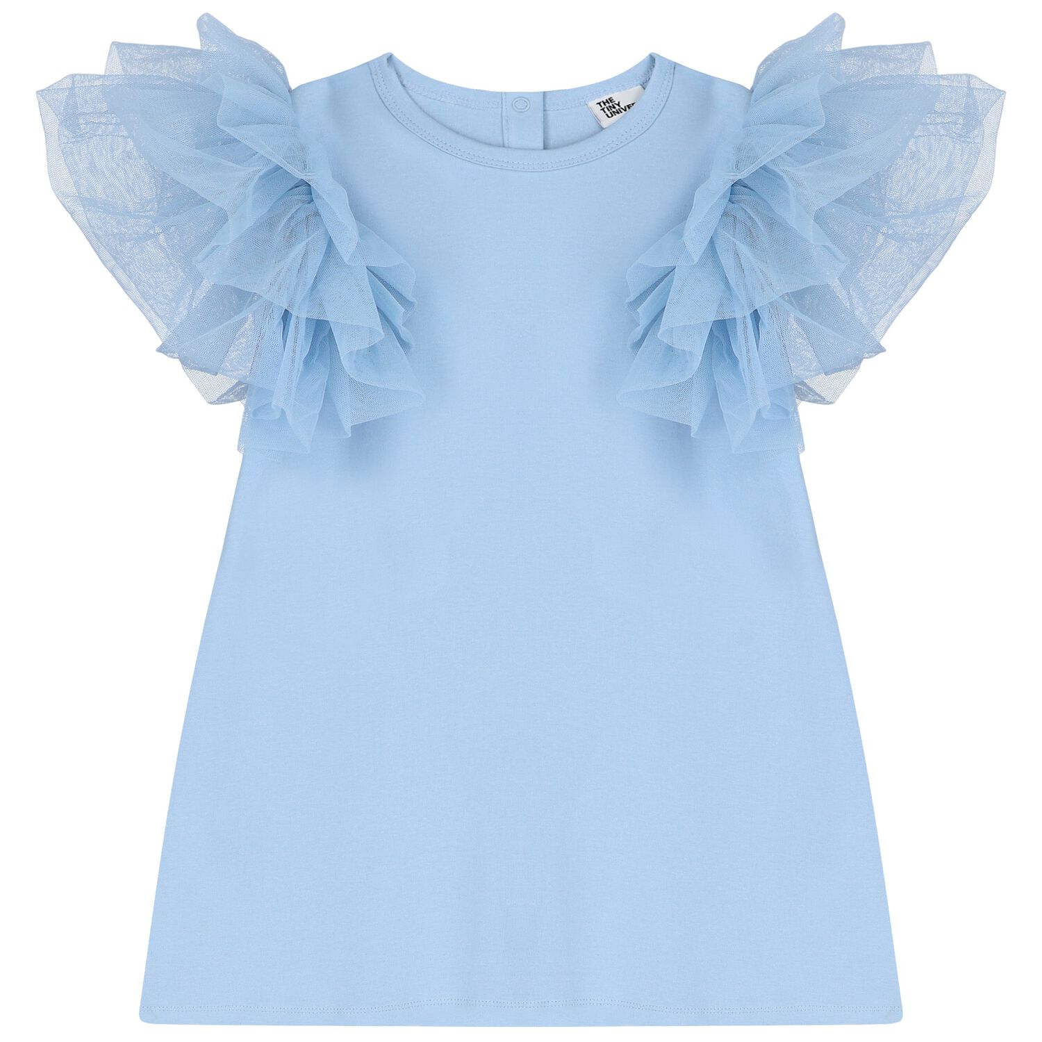 Girls Blue Tulle Dress, 2, hi-res