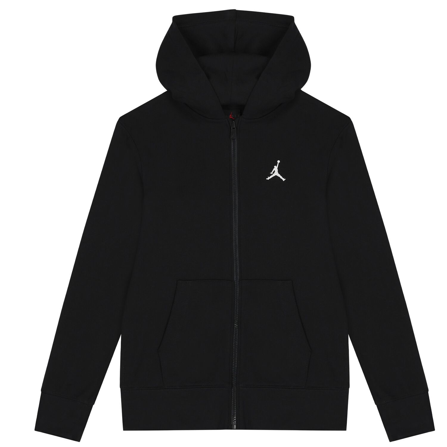 Black Jumpman Logo Hooded Zip Up Top, 1, hi-res image number null