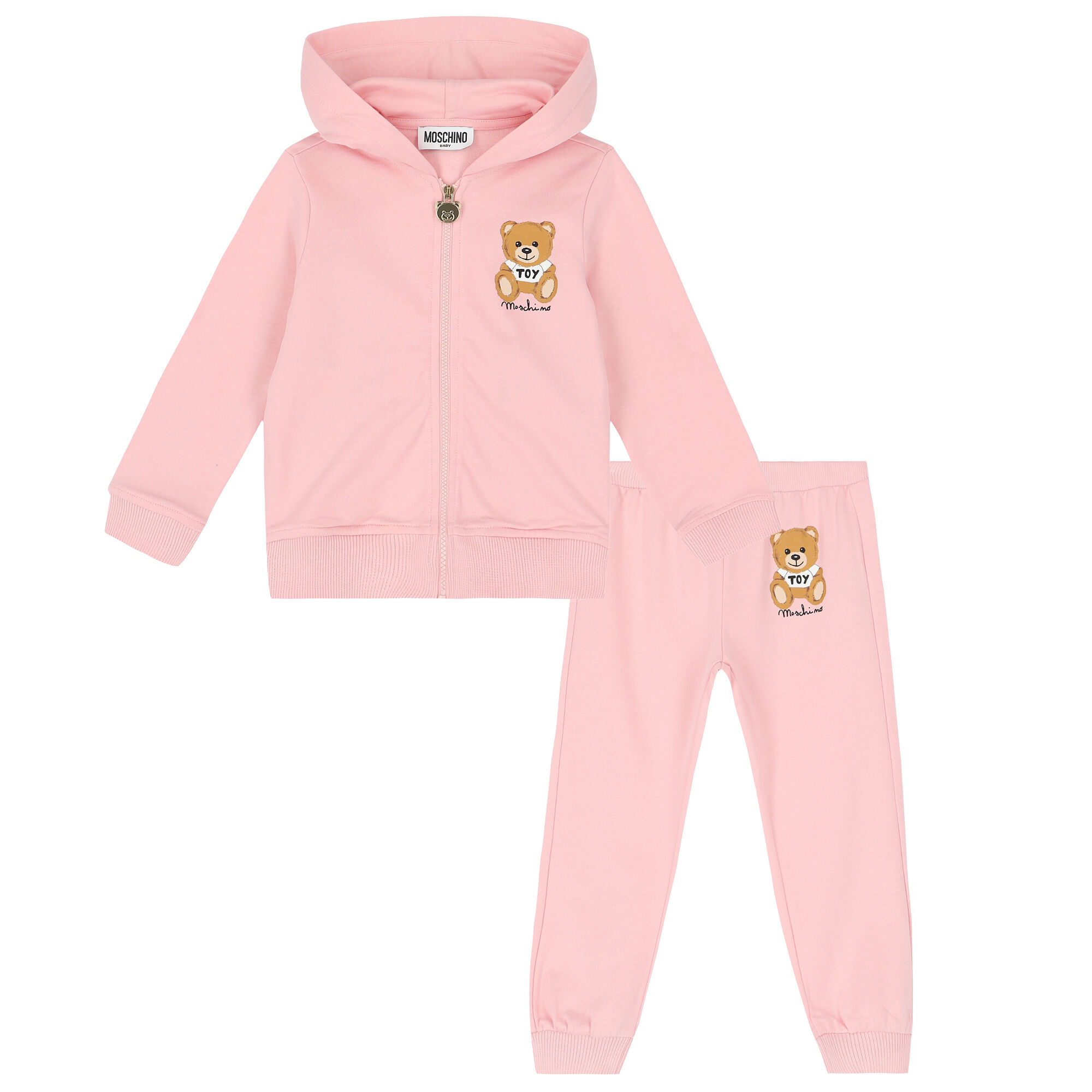 Moschino Pink Teddy Logo Tracksuit Junior Couture