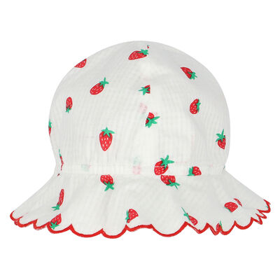 قبعة باللون الأبيض والأحمر للفتيات
