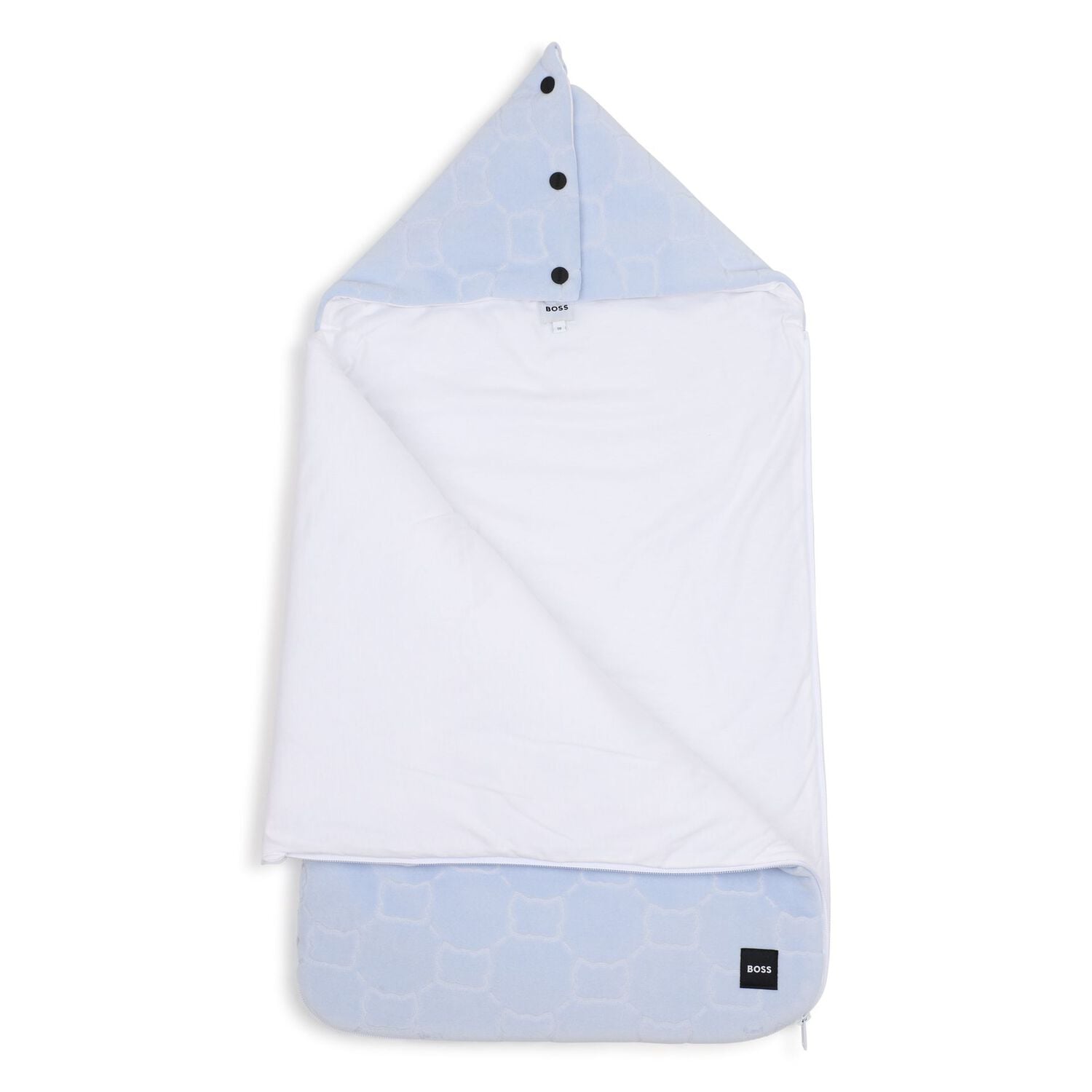 Baby Boys Blue & White Logo Nest, 1, hi-res