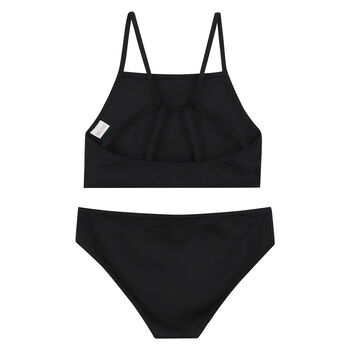 Girls Black Logo Bikini