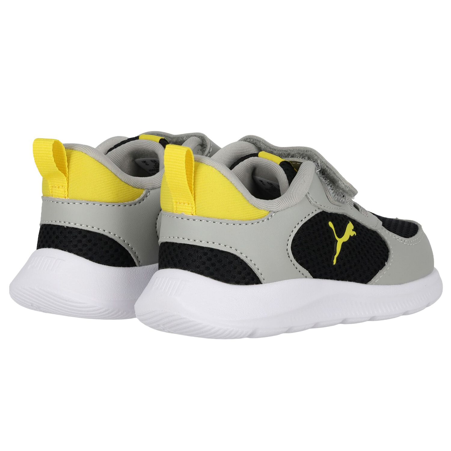 Younger Boys Grey & Black Fun Racer 2 AC Trainers, 1, hi-res