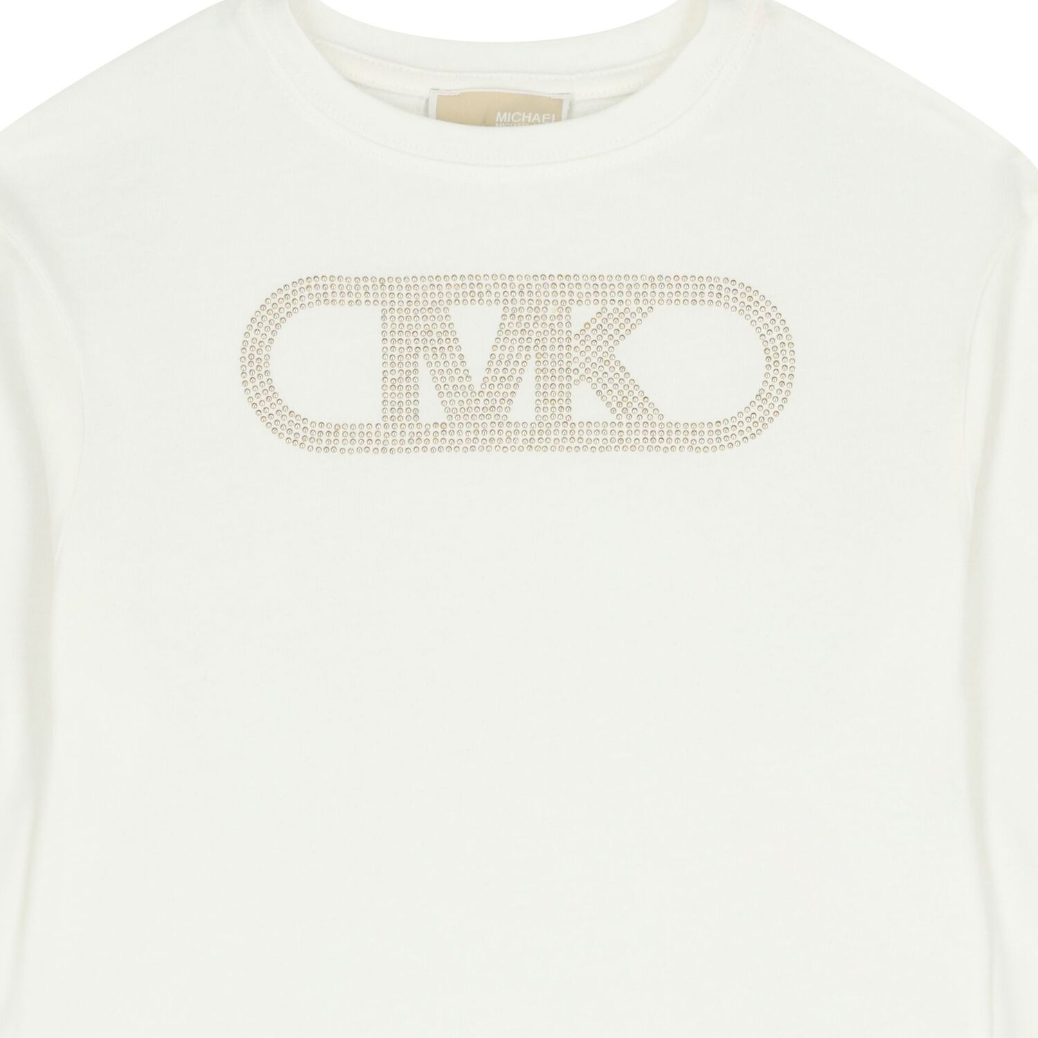 Girls White Logo Long Sleeve Top, 2, hi-res