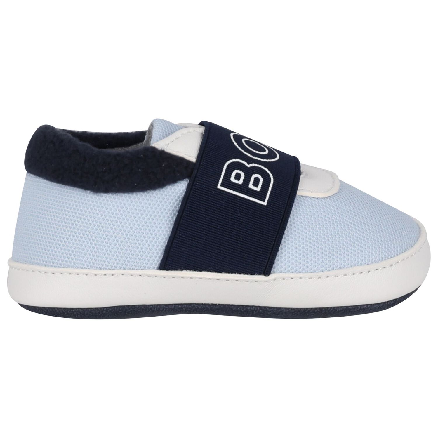 Baby Boys Blue Logo Canvas Pre Walker Shoes, 2, hi-res