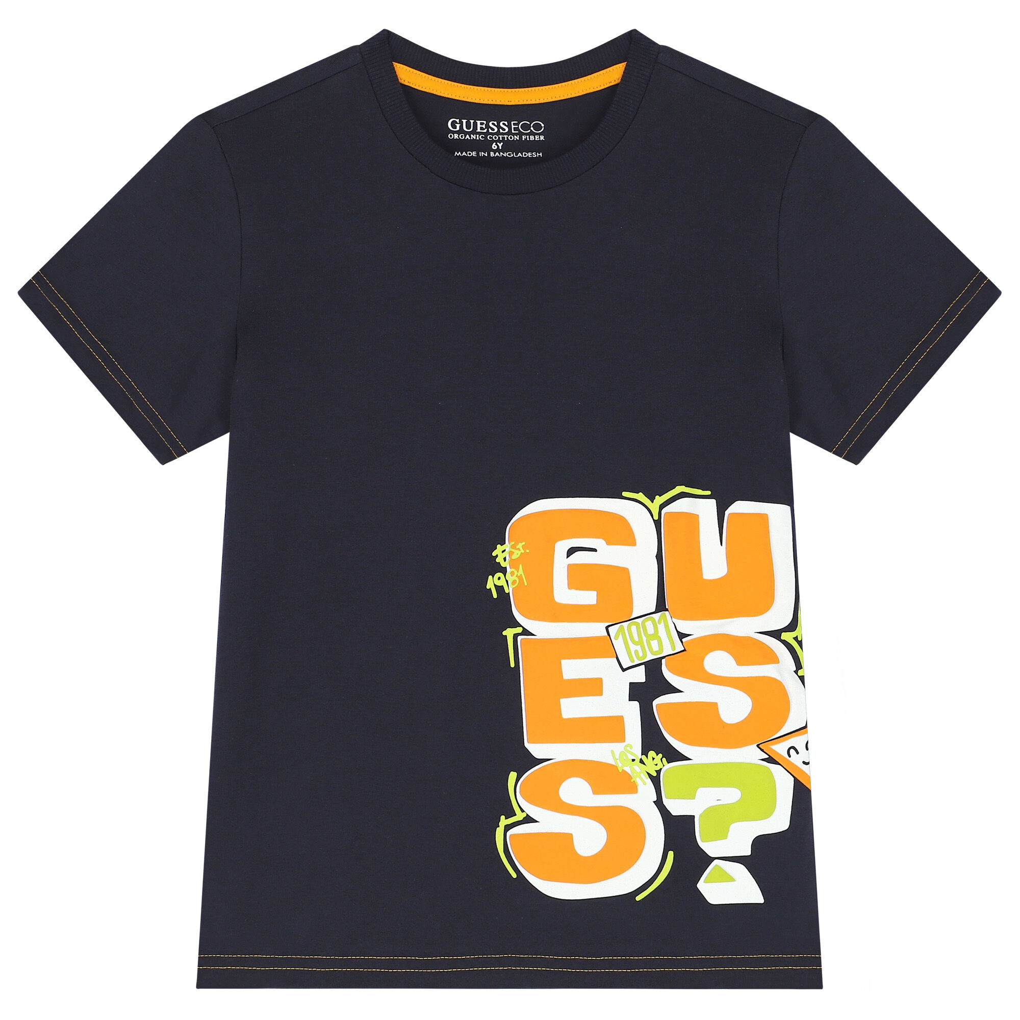Guess navy outlet t shirt