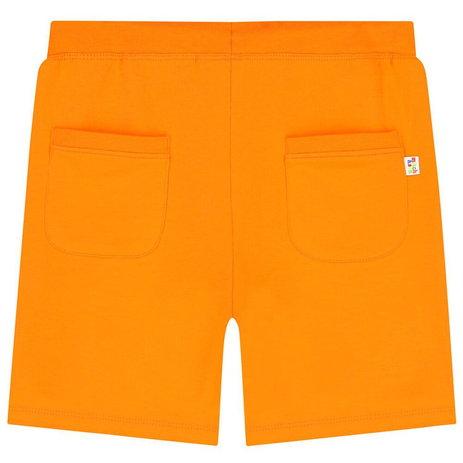 Boys White & Orange Logo Shorts Set, 1, hi-res