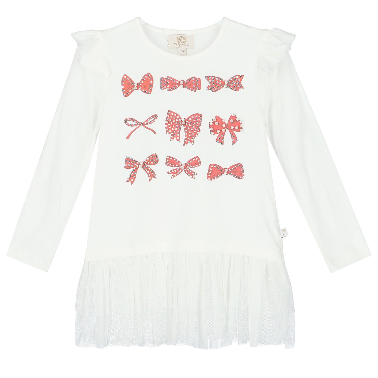 Girls Ivory & Red Leggings Set, 1, hi-res