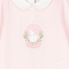 Baby Girls Pink Bunny Babygrow, 2, hi-res