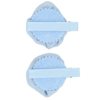 Girls Blue Rosebud Hairclips ( 2-Pack )