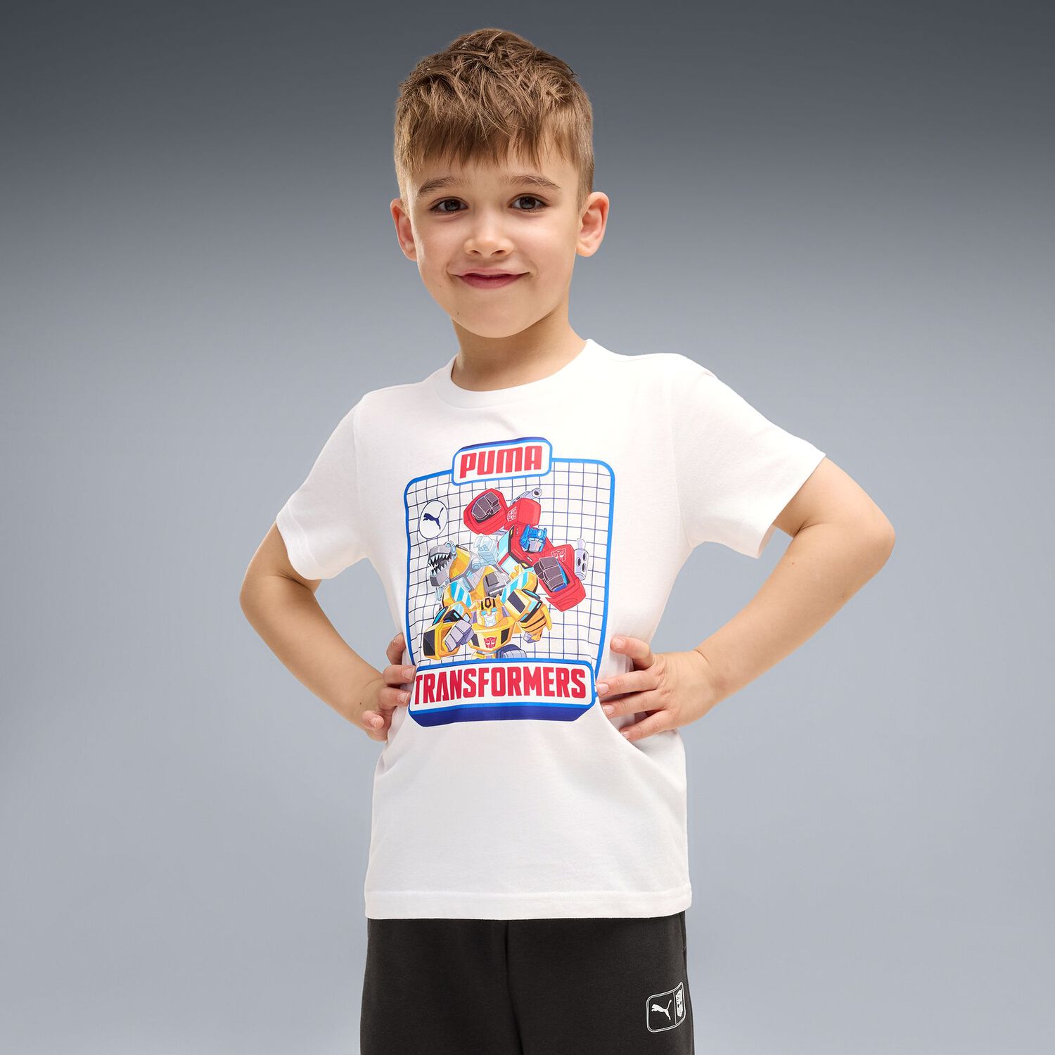 Boys White Optimus Prime & Bumblebee Transformers T-Shirt, 2, hi-res