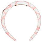Girls Pink & White Floral Padded Headband, 2, hi-res