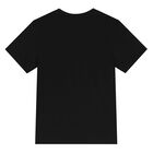 Boys Black Logo Pyjamas, 1, hi-res