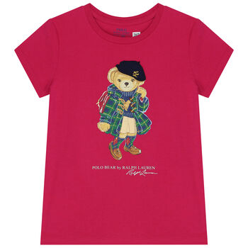 Girls Pink Polo Bear T-Shirt