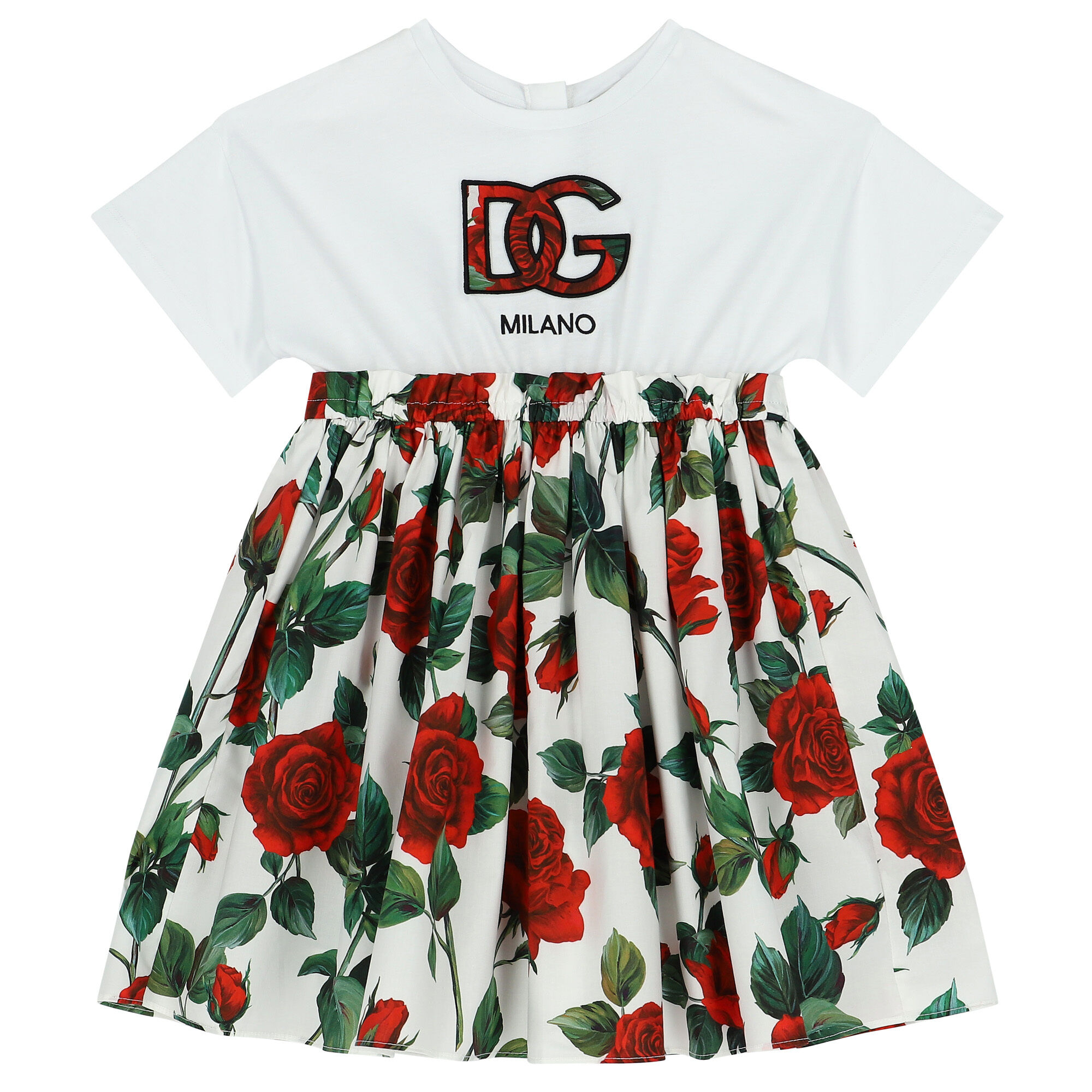 Dolce gabbana red shop rose dress