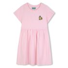 Girls Pink Tiger Logo Dress, 1, hi-res