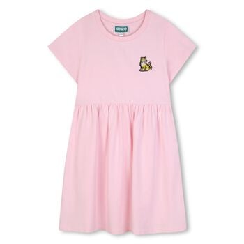 Girls Pink Tiger Logo Dress
