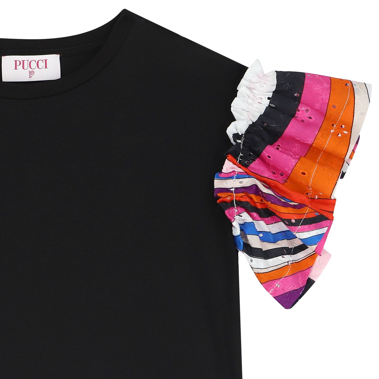 Girls Black Iride T-Shirt, 1, hi-res image number null