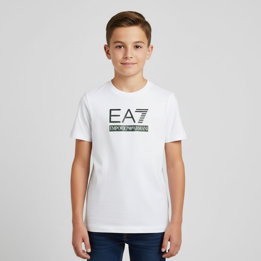 【専用】EA7/アルマーニジュニア　ラバーロゴ・半袖Tシャツ　12A・12歳 新品・最終価格]12A(12歳) EA7/ARMANI JUNIOR ラバー素材の