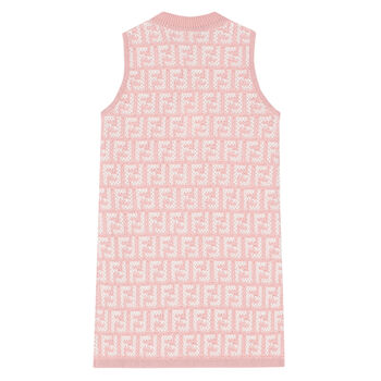 Girls Pink FF Logo Dress