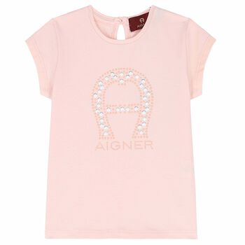 Younger Girls Pink Logo T-Shirt