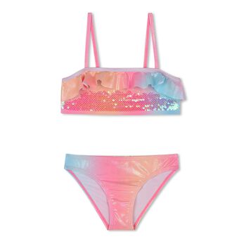 Girls Pink Gradient Bikini